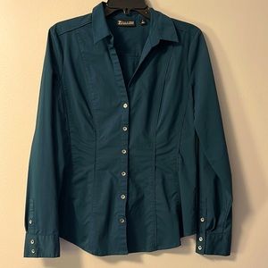 New York & Comp - 7th Avenue - Women’s Medium - Button up - NWOT - Dark Green
